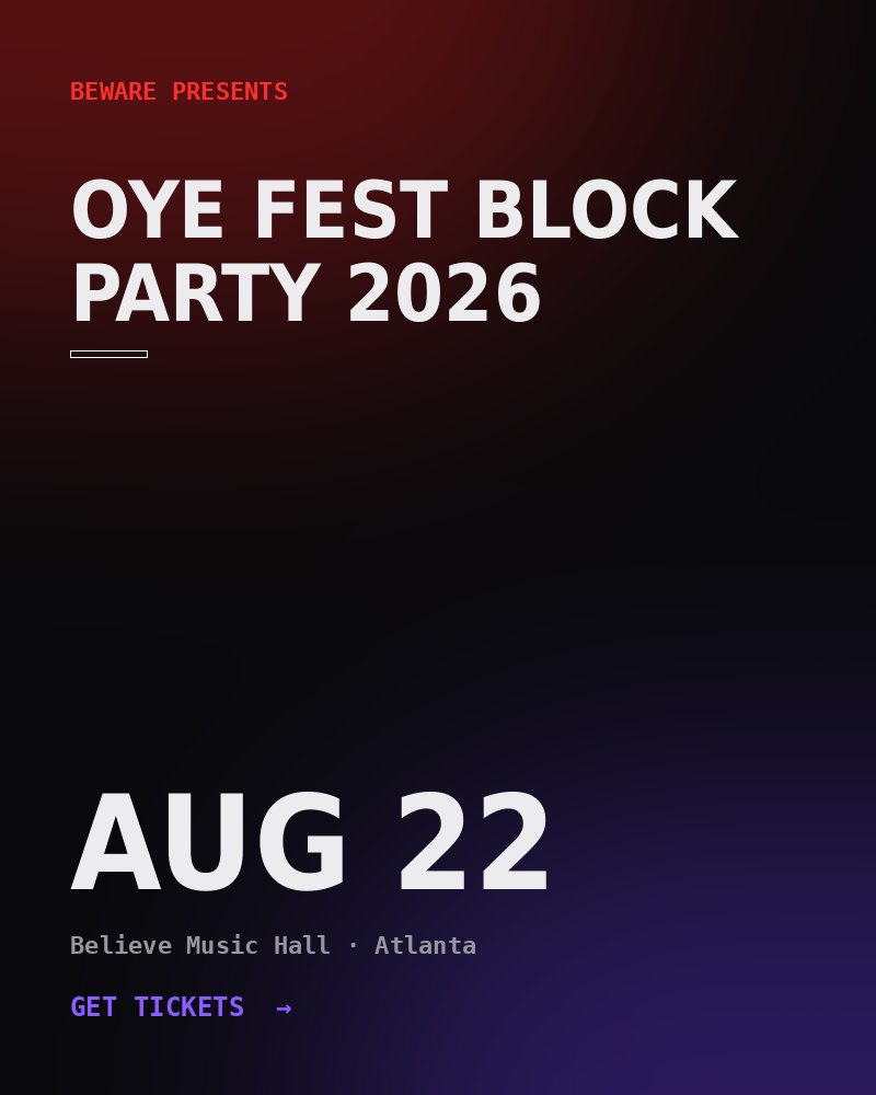 OYE Fest Block Party 2026